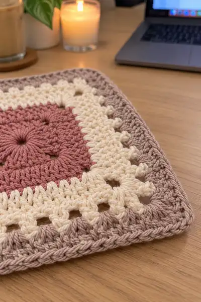 Vintage Rose Bedspread Pattern step 3 - details and accessories