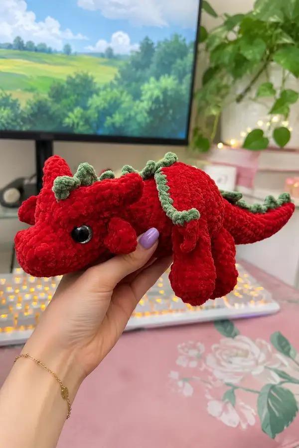 Plush Red Dragon Amigurumi Pattern