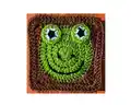 Frog Granny Square Crochet Pattern step 1 - construction progress