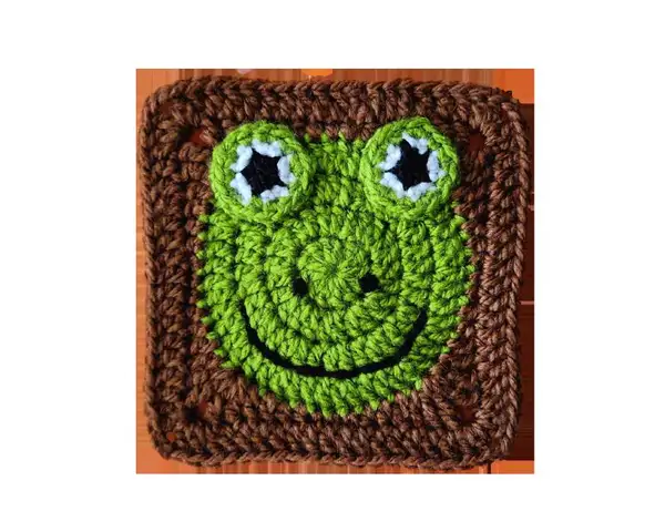 Frog Granny Square Crochet Pattern