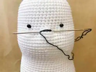 We Bare Bears Amigurumi Pattern step 2 - assembly progress