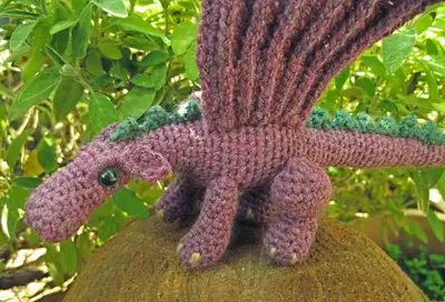 Fierce Little Dragon Amigurumi Pattern step 4 - final assembly and finishing