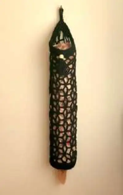 The Boho Bag Saver Pattern step 2 - assembly progress