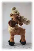 Ostin the Reindeer Amigurumi Pattern step 1 - construction progress