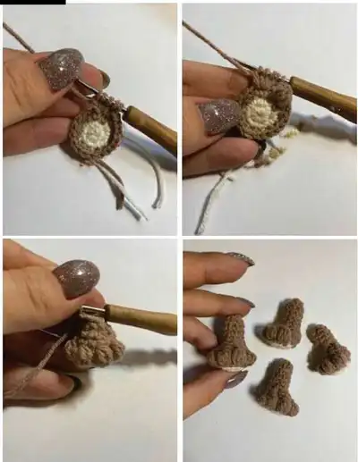 Dog PuPa Amigurumi Pattern step 3 - details and accessories