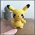 Pokémon Pikachu Amigurumi Pattern step 1 - construction progress