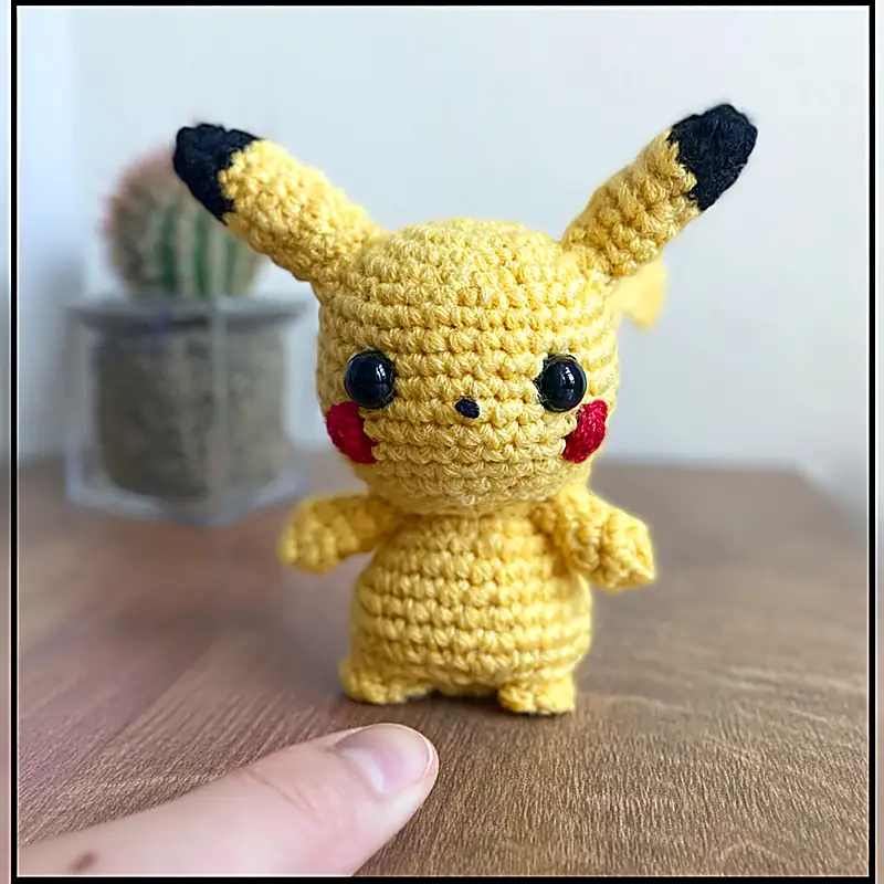 Free Beginner Friendly crochet pattern: Pokémon Pikachu Amigurumi Pattern - Easy to follow tutorial