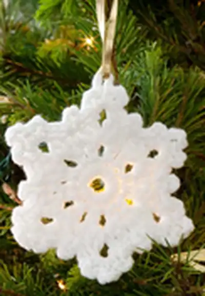 Snowflake Ornament Pattern step 4 - final assembly and finishing