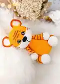 Benjamin Tiger Amigurumi Pattern step 3 - details and accessories