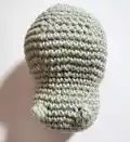 Tommy the T-Rex Amigurumi Pattern step 2 - assembly progress