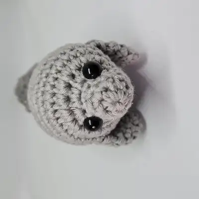 Manatee Friend Amigurumi Pattern step 4 - final assembly and finishing