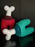 Among Us Crewmate With Bone Amigurumi Pattern step 4 - final assembly and finishing