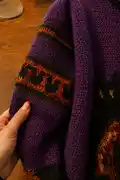 Spooky Cats and Pumpkin Cozy Sweater Pattern step 2 - assembly progress