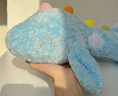 Cuddly Nessie Monster Amigurumi Pattern step 1 - construction progress