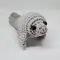 Manatee Friend Amigurumi Pattern step 1 - construction progress