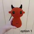 The Little Devil Amigurumi Pattern step 3 - details and accessories