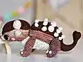 Ankylosaurus Bruno Amigurumi Pattern step 3 - details and accessories