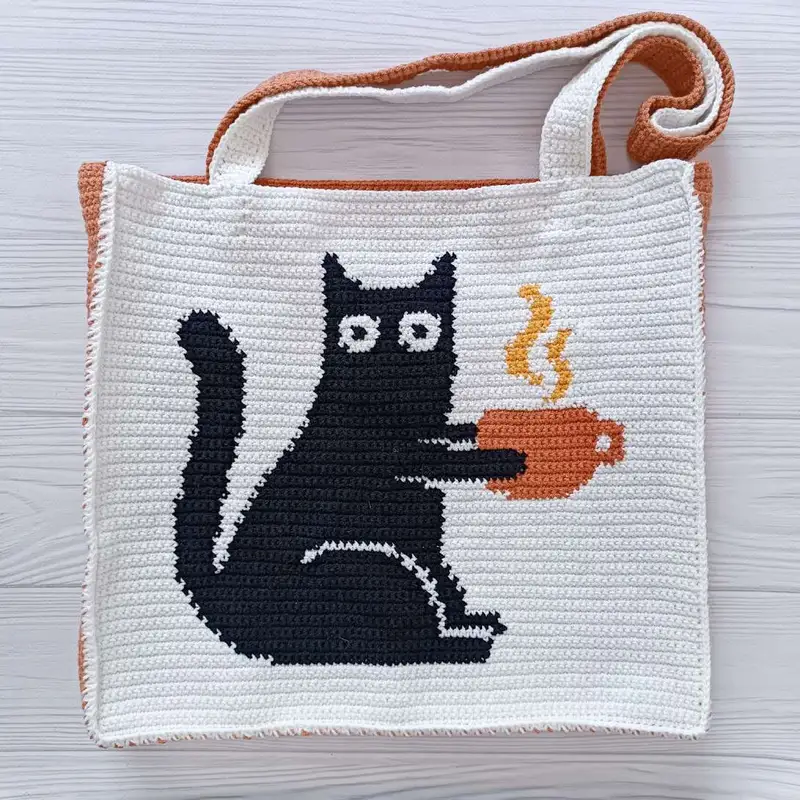 Free Intermediate crochet pattern: Cat with a cup Crochet Pattern - Easy to follow tutorial