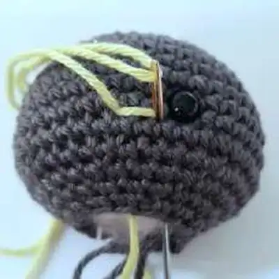 Baby Bat Amigurumi Pattern step 4 - final assembly and finishing
