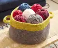 Dip Edge Crochet Basket Pattern step 3 - details and accessories