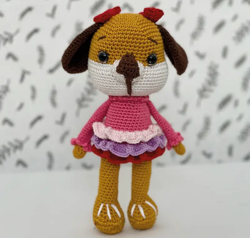 Free Intermediate crochet pattern: Fancy Dog Amigurumi Pattern - Easy to follow tutorial