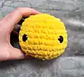 Pika the Electric Mouse Amigurumi Pattern step 2 - assembly progress