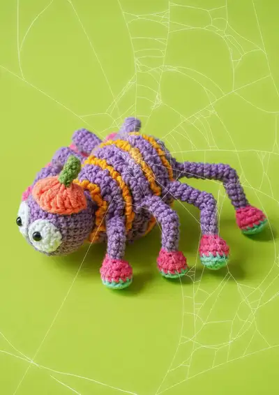 Spinderella The Spider Amigurumi Pattern step 1 - construction progress