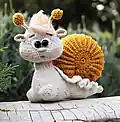 Adorable Snail Amigurumi Pattern step 1 - construction progress