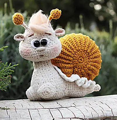 Adorable Snail Amigurumi Pattern step 1 - construction progress