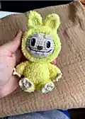 Fluffy Bunny LaBuBu Amigurumi Pattern step 1 - construction progress