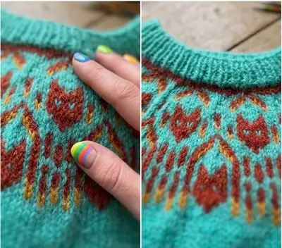 Pepper the Fox Sweater Pattern step 3 - details and accessories