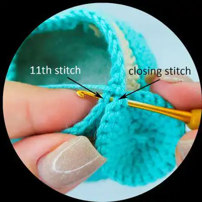 Yogi Girl Amigurumi Pattern step 2 - assembly progress