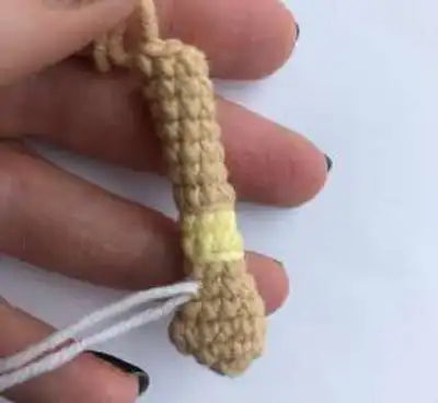 Penny, The Tennis Player Amigurumi Pattern step 4 - final assembly and finishing