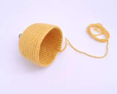 Half lemon and lemon slices Amigurumi Pattern step 2 - assembly progress