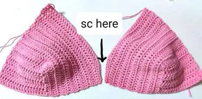 Hyacinth Top Written Pattern step 2 - assembly progress