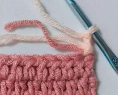 Colorblock Oversized Cardigan Pattern step 2 - assembly progress