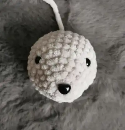 Rabbit Amigurumi Pattern step 2 - assembly progress