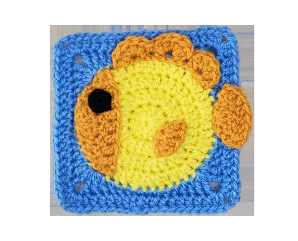 Fish Granny Square Crochet Pattern