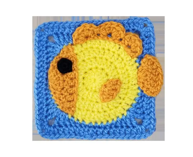 Free Intermediate crochet pattern: Fish Granny Square Crochet Pattern - Easy to follow tutorial