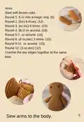 Gingerbread Amigurumi Pattern step 4 - final assembly and finishing