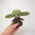 Baby Alien Amigurumi Pattern step 2 - assembly progress