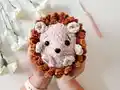 Herbie Hedgehog Amigurumi Pattern step 1 - construction progress