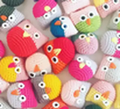 Crochet Owl Amigurumi Pattern step 2 - assembly progress