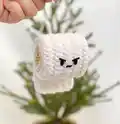 Angry Toilet Paper Amigurumi Pattern step 1 - construction progress
