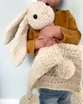 Boho Bunny Amigurumi Pattern step 4 - final assembly and finishing